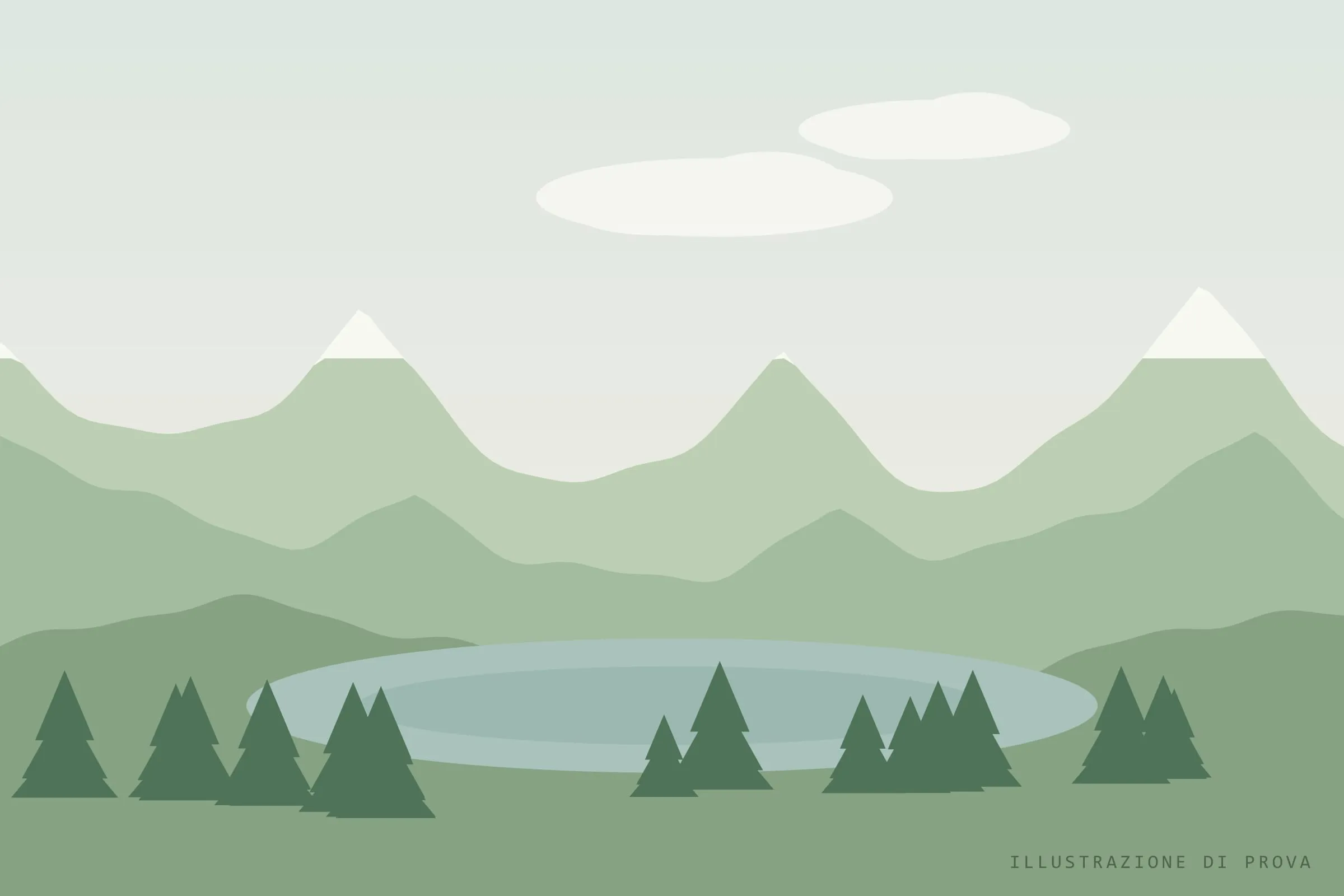 Illustrazione di prova: un lago alpino