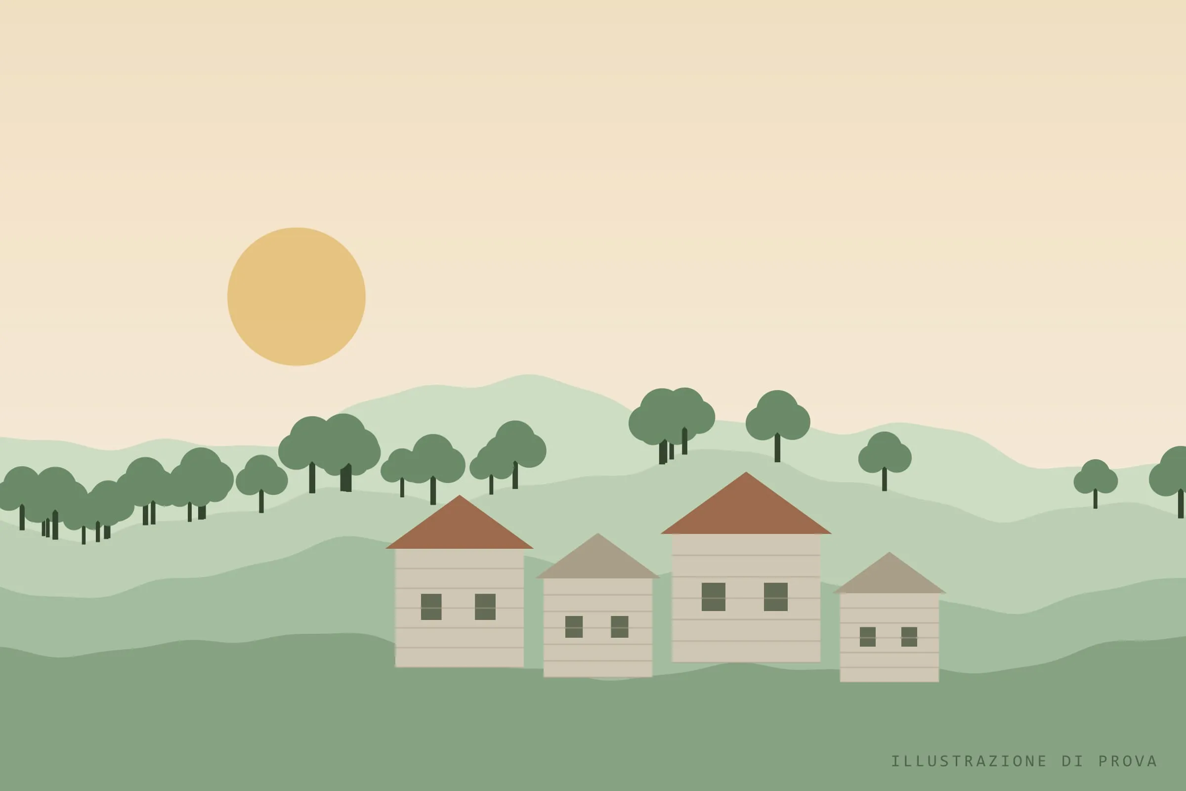 Illustrazione di prova: un borgo in pietra