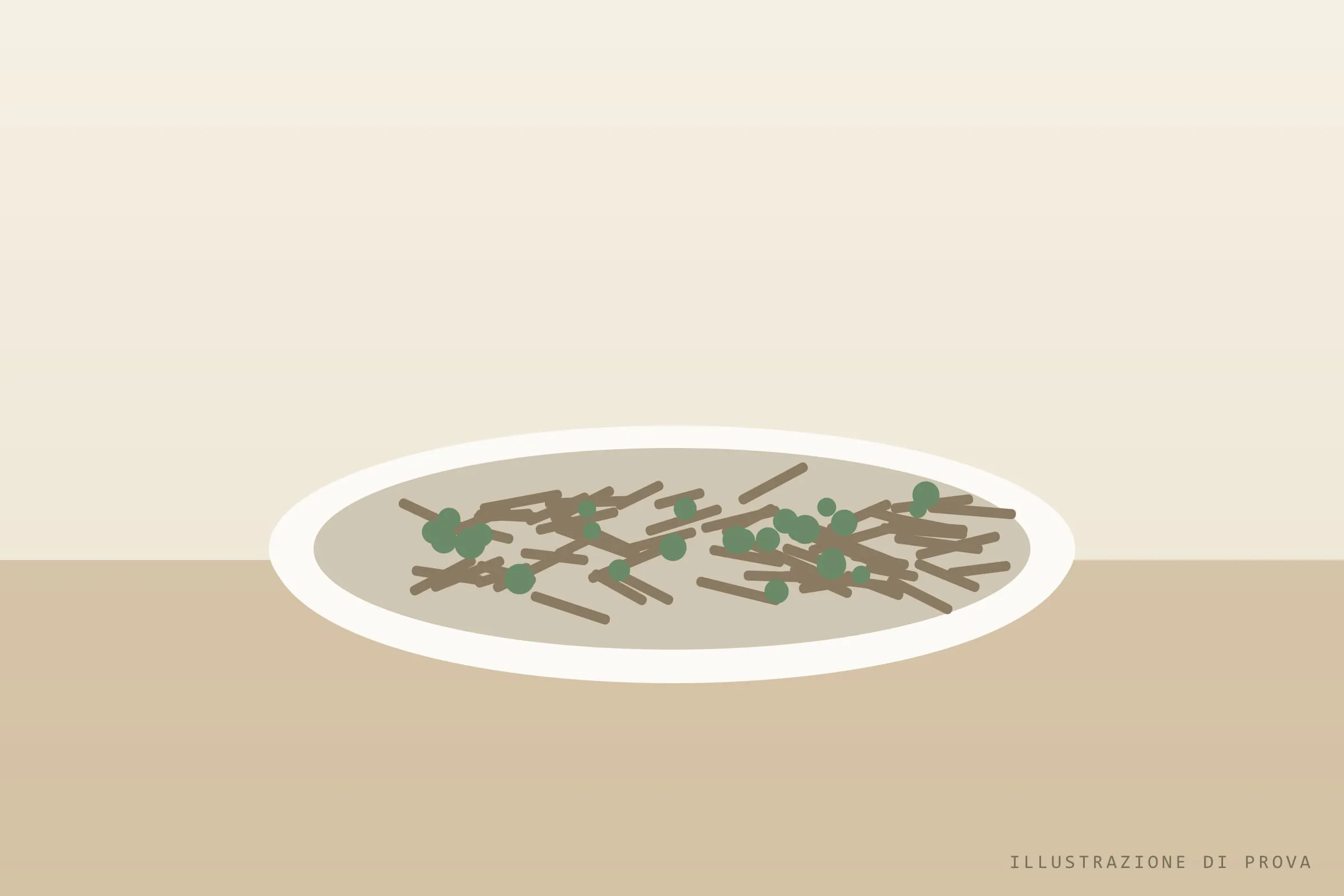 Illustrazione di prova: un piatto di pizzoccheri
